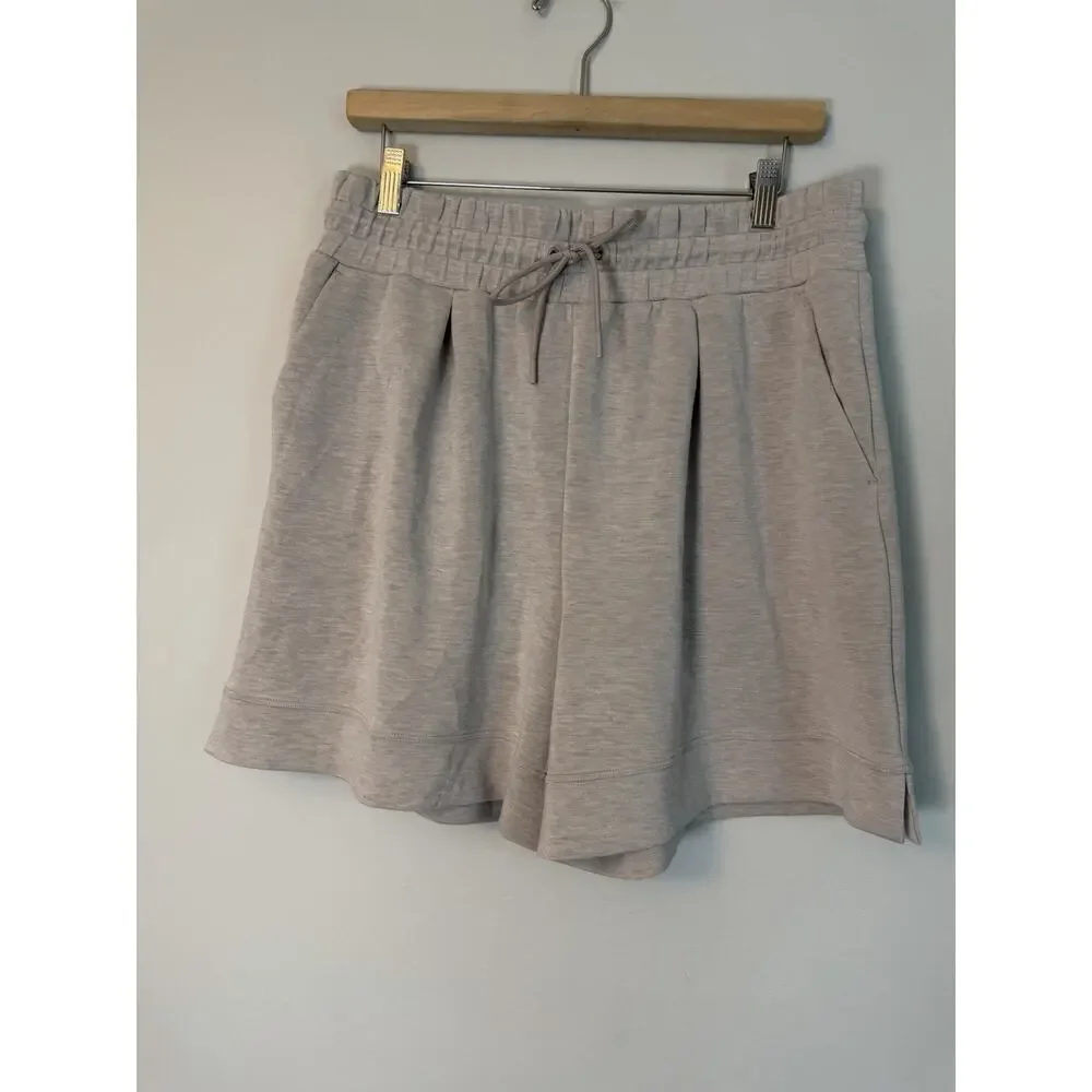 ZellaSoft Luxe High Waist Knit Shorts Heather Grey 30